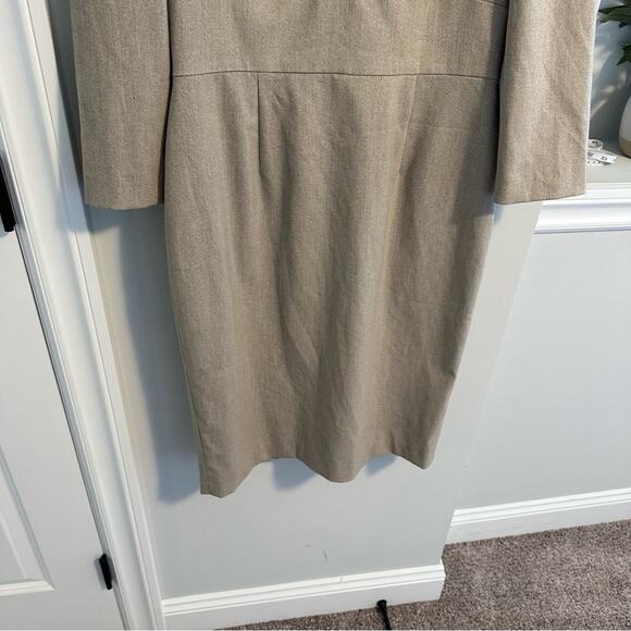 Antonio Melani Tan Long Sleeve V Neck Professional Mini Dress 8 - Picture 9 of 11